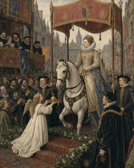 Mary, Queen of Scots, entering Edinburgh in 1561 — artistic reconstruction.